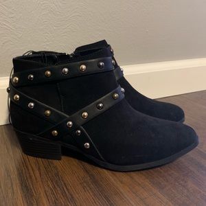 Black Studded Booties